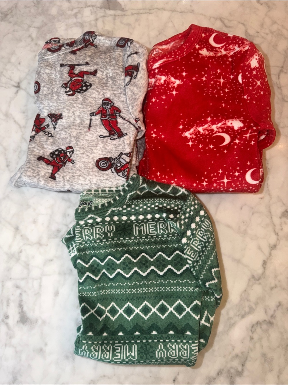 Cat & Jack Kids Holiday Pajama Bundle Set of 3 - Size 8 Unisex